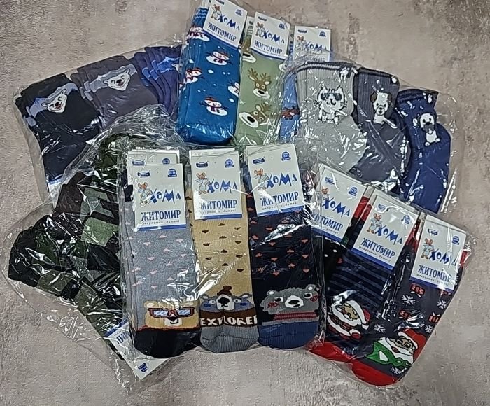 Шкарпетки Житомир "ХОМА-Master" 2006-4 дитячі махрові, розмір за довжиною стопи: 16-18 -(хлопчик-махра) -випадковий мікс без вибору!