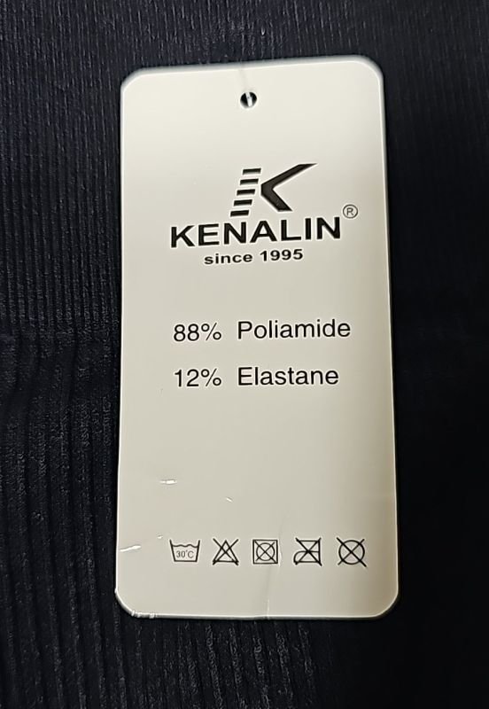 Лосини "Kenalin" 0923 безшовні еластичні в широкий рубчик +позаду ефект пуш-ап (Push-up) +зверху широкий пояс, р. L/4XL-(42-44) -(чорні)