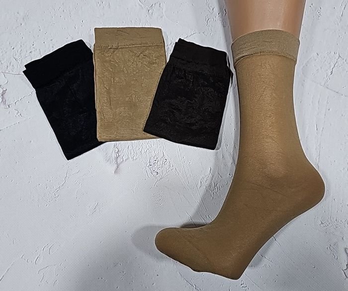 Шкарпетки Fantasy "САТИН" №010/ 40 ден капронові з лайкрою -уп.10 пар -(чорні, тілесні, мокко)