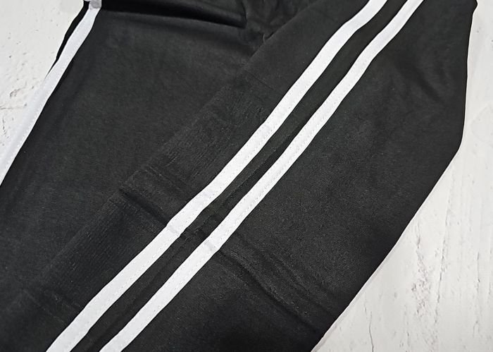 Лосини "JUJUBE" В-811-А безшовні бавовняні з еластаном, р. Хl/5xl-(48-52) -(чорні +з боків білі лампаси)