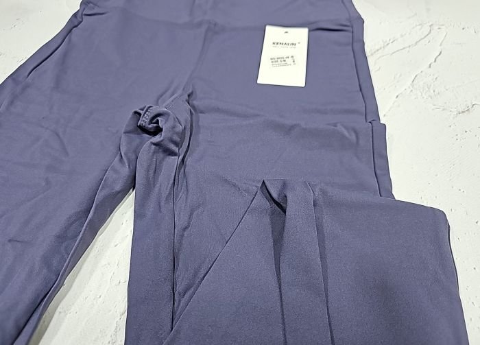 Лосини "KENALIN" 9600-4 з еластичної тканини дайвінг, низ зі штрипкою на резинці, р. S/m-(42-44), l/xl-(44-46), 2xl/3xl-(46-48) -(Сіро-лавандові)