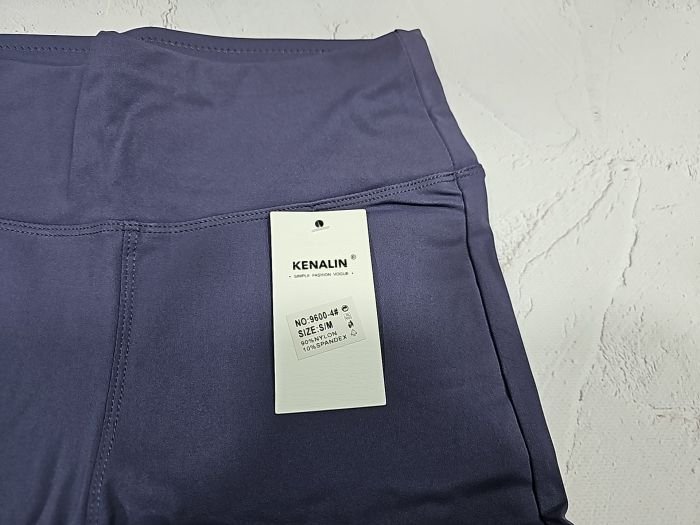 Лосини "KENALIN" 9600-4 з еластичної тканини дайвінг, низ зі штрипкою на резинці, р. S/m-(42-44), l/xl-(44-46), 2xl/3xl-(46-48) -(Сіро-лавандові)
