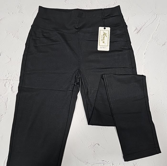 Лосини "Kenalin" 9603-5 з еластичної тканини +верх на широкому поясі, р. L/XL-(44-48), 2XL/3XL-(46-50), 4XL/5XL-(48-52) -(чорні)