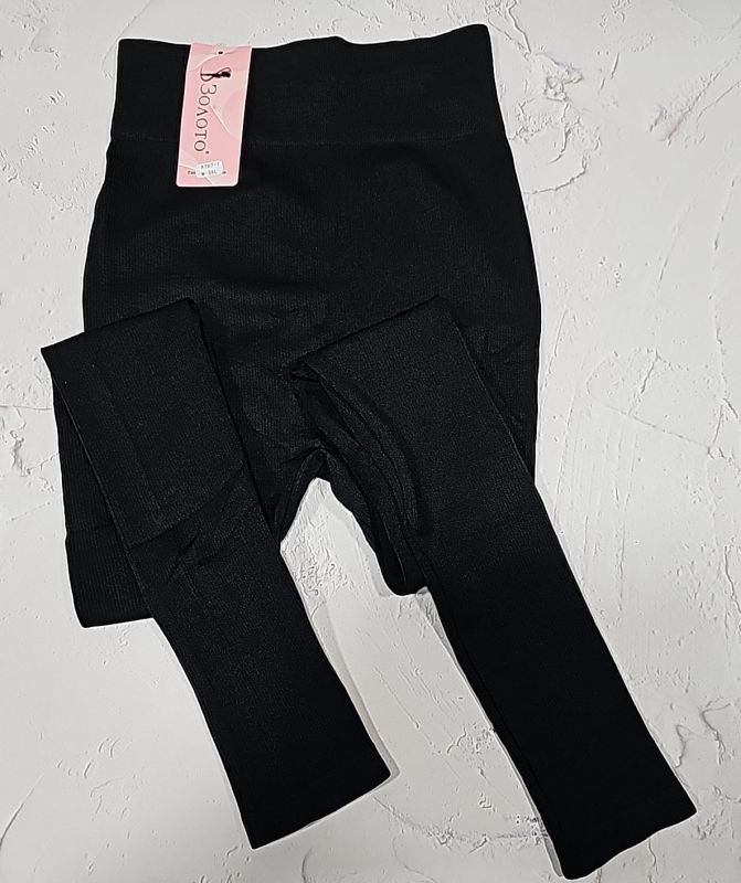 Лосини "Золото" 767-1 безшовні еластичні в рубчик з ефектом пуш-ап (Push-up), р. М-3XL-(46-50) -(чорні)