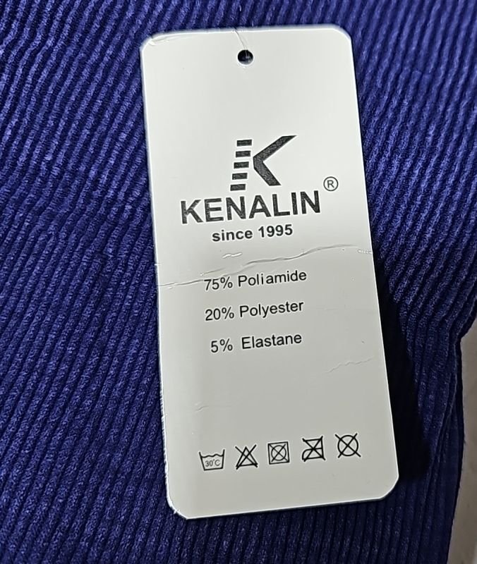 Лосини "Kenalin" 0920-1 безшовні еластичні в рубчик, р. L/4XL-(44-48) -(сині, чорні) -уп. 1 шт