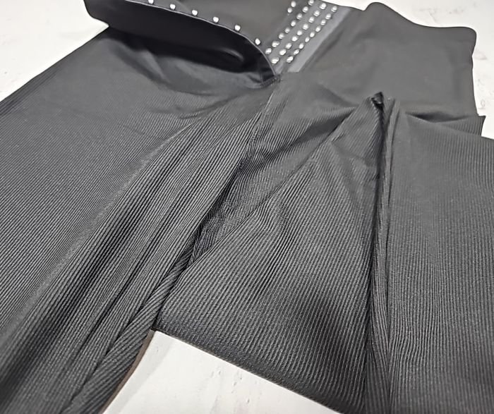 Лосини "Kenalin" №:D2 з еластичної тканини у дрібний рубчик +зверху коригуючий корсет на гачках, р. 2XL/3XL-(48-50) -(чорні /Д2)