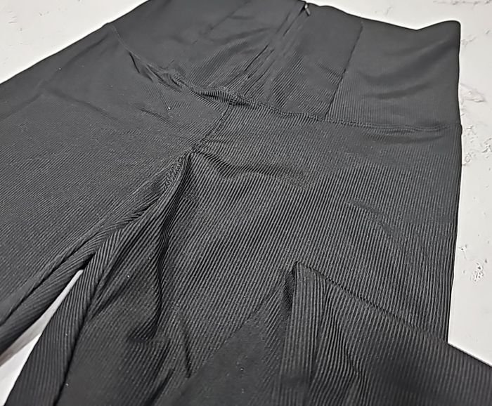 Лосини "Kenalin" №:D3 демі з еластичної тканини у дрібний рубчик +зверху коригуючий корсет на блискавці та в середині з підкладкою з додатковими гачками, р. L/XL-(46-48), 2XL/3XL-(48-50) -(чорні /Д3)