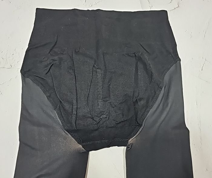 Колготки "KATAYA" 6010-2 капронові з імітацією тонких на бежевій основі з ефектом голих ніжок, зверху стягуючі трусики push-up, р. 46-52 -(чорні) -уп. 1 шт