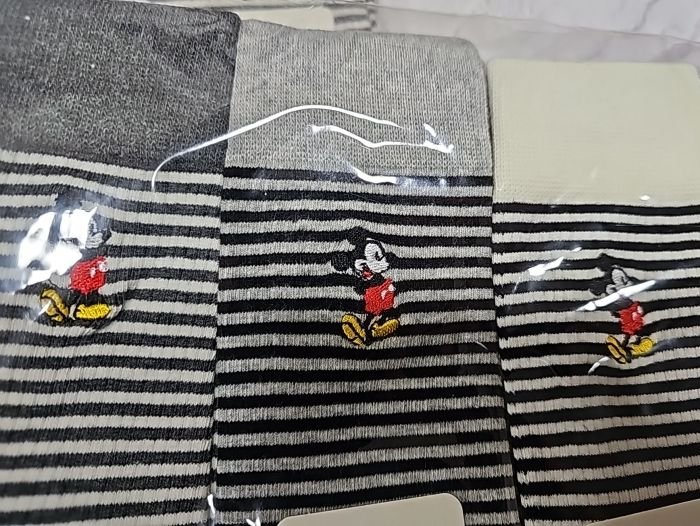 Шкарпетки "DMDBS" BJ-521 стрейч / cotton жіночі, р. 36-41 -випадкове асорті -(Високі в дрібну смужку + збоку маленька вишивка мишки М.М-а) -уп. 10 шт