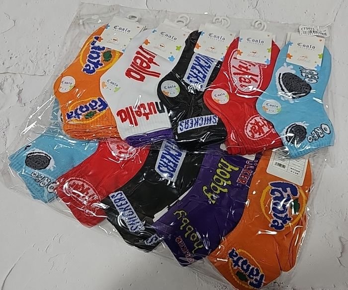 Шкарпетки "Coala" СТ-5023 стрейч /cotton дитячі р. 4-6, 6-8 років -асорті -(Солодощі мікс з широкою гумкою в рубчик) -уп. 10 шт