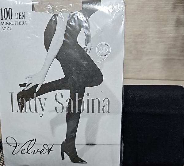 Колготки lady sabina 100 ден velvet "МІКРОФІБРА СОФТ Р. 2 (ЧОРНІ -VELVET)" 