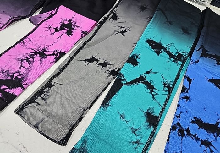 Лосини "Король" 7115 безшовні мармурові в стилі тай дай градієнт +з ефектом пуш-ап (Push-up) , р. M-4XL -(44-50) -(БЕЗ ВИБОРУ КОЛЬОРУ!!!)