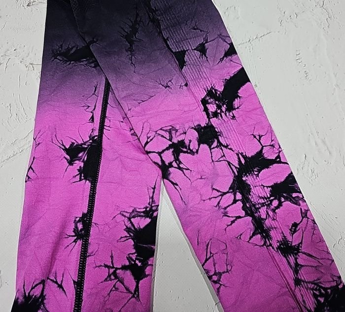 Лосини "Король" 7115 безшовні мармурові в стилі тай дай градієнт +з ефектом пуш-ап (Push-up) , р. M-4XL -(44-50) -(БЕЗ ВИБОРУ КОЛЬОРУ!!!)