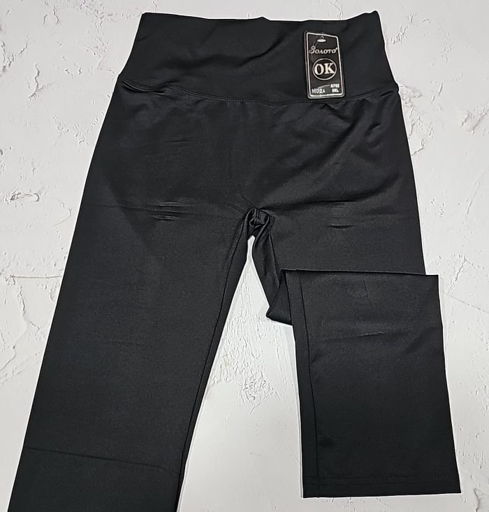 Бриджі "Золото" А752 з еластичного трикотажу +широкий пояс, р. 3XL-(46-48), 4XL-(48-50), 5XL-(50-54) -(Чорні)