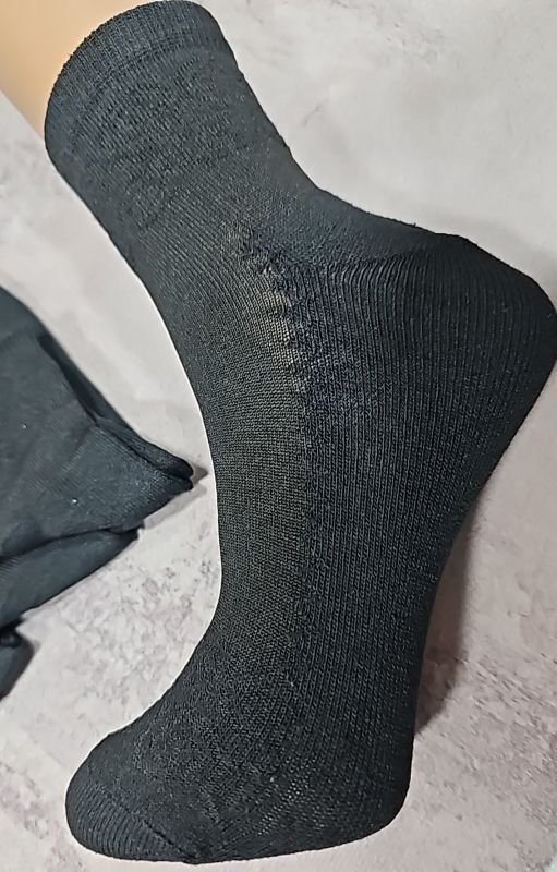 Шкарпетки "Житомир Преміум" 209-1 стрейч з прозорим верхом жіночі "Наречена", р. 23-25 -(чорні /наречена) -уп. 12 шт