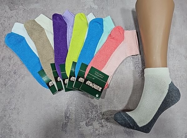 Шкарпетки Житомир "Преміум" 05-8 сітка універсальні, р. 36-40 -асорті -(сіточка -комбіновані навпіл- кольорові половинки - жін.) уп. 12 шт