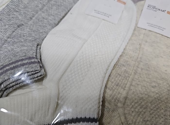 Шкарпетки "Корона" BY-921-10 стрейч жіночі, р. 36-41 -асорті -(Короткі /однотонні в дрібний рельєфний візерунок зверху + в дрібний рубчик знизу + на смужці гумки) -уп. 10 шт