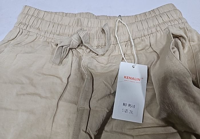 Прогулянкові штани "KENALIN" 9500 літні джоггери cotton-стрейч, низ на манжете резинці, спереду та ззаду кишені, р. 2XL-(46-50), 3XL-(48-52), 4XL-(50-54) -уп. 1 шт