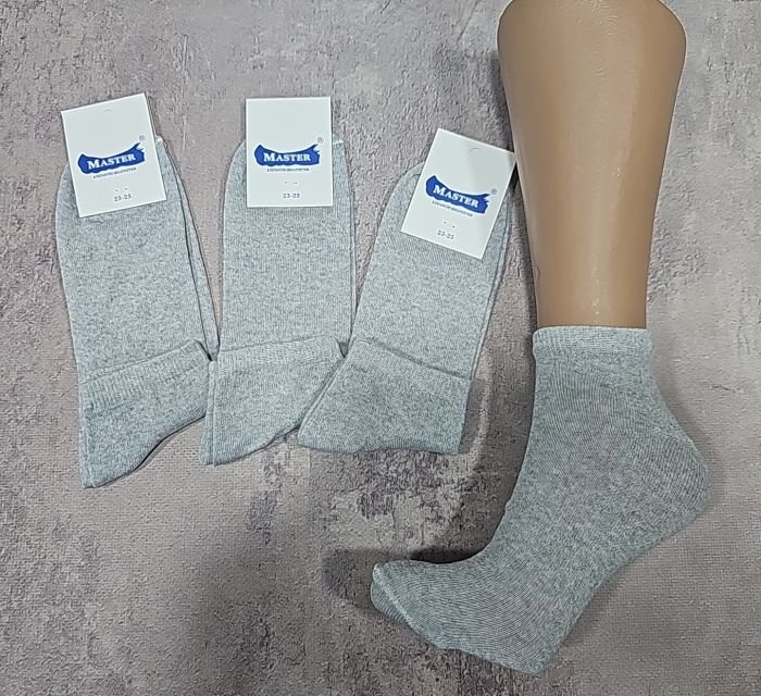 Шкарпетки Житомир "Master" 110-3 економ -стрейч жіночі, р. 23-25 -(економ-короткі -Сірі -випадковий відтінок в упаковці без вибору)