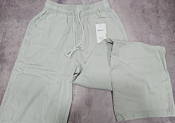 Джинси "Kenalin" 5300-2 cotton-стрейч з широким низом, пояс на гумці із зав'язками, спереду та ззаду кишені, р. XL-(46-48), 2XL-(48-50), 3XL-(50-52), 4XL-(52-54) -уп. 1 шт