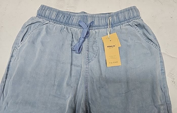 Джинси "Kenalin" 531-3 з полегшеного стрейч-котону, спереду та ззаду кишені, пояс на гумці, р. 3XL-(46-48), 4XL-(48-50) -(Блакитний мікс -Без вибору відтінку!!!)