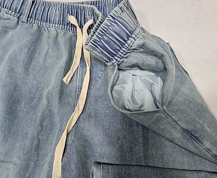 Джинси "Kenalin" 9546-3 із щільного джинс-котону, спереду та ззаду кишені, пояс на гумці, р. 4XL/5XL-(48-50), 5XL/6XL-(50-52), 6XL/7XL-(52-54), 7XL/8XL-(54-56) -(Блакитний мікс -Без вибору відтінку!!!)