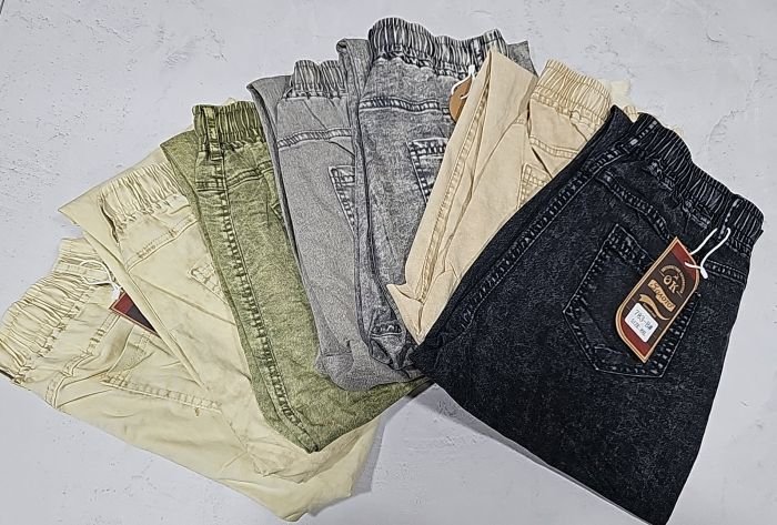 Джинси "Золото" 783 з полегшеного стрейч-котону +спереду та ззаду кишені, пояс на резинці, р. 5XL-(44-46), 6XL-(46-48), 7XL-(48-50), 8XL-(50-52), 9XL-(52-54), 10XL-(54-56) -уп. 1 шт