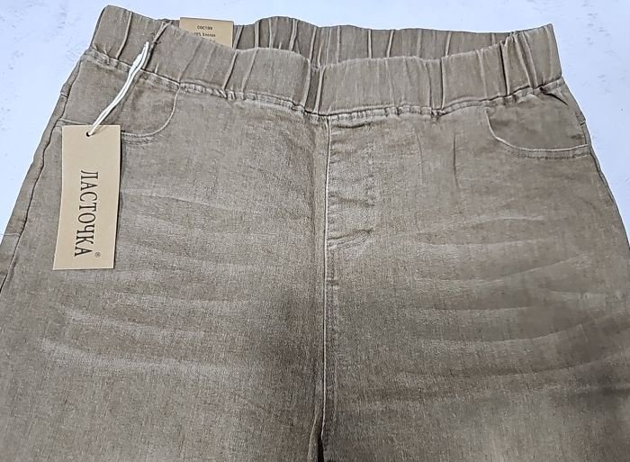 Джинси "Ласточка" 3009-2 джинс-стрейч +спереду та ззаду кишені, пояс на резинці, р. 3XL-(46-48), 4XL-(48-50), 5XL-(50-52) -уп. 1 шт