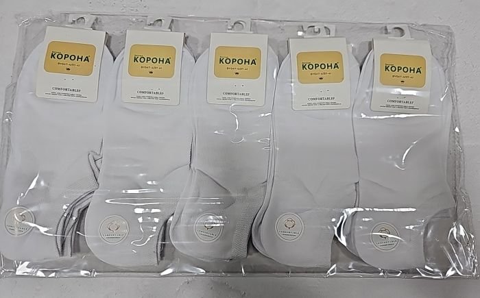 Шкарпетки "Корона" BY-547-4 сітка жіночі, р. 37-41 -(сіточка -білі -ультракороткі) - уп. 10 шт