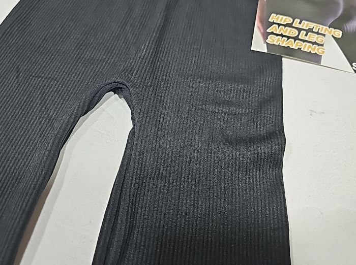 Треки /велосипедки "Алія" 5521 безшовні в рубчик +широкий пояс, р. S-XL-(44-48) -(чорні)