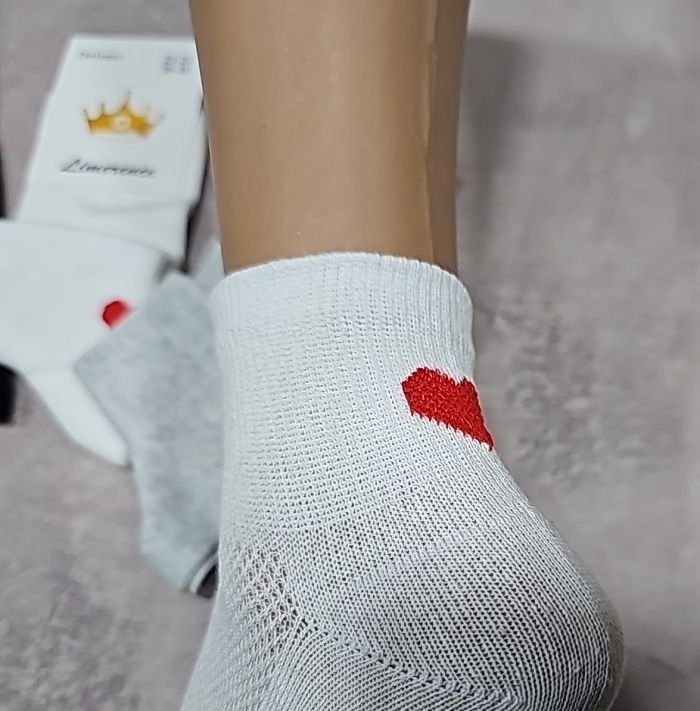 Шкарпетки Житомир "Limerence" 10-005 сітка жіночі, р. 36-40 -асорті -(сіточка -середні /однотонні +позаду на широкій резинці червоне серце) -уп. 12 шт