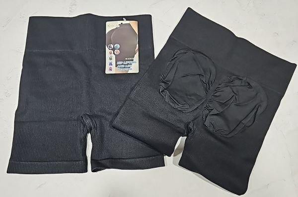 Треки /велосипедки "Король" G-7118 укорочені безшовні в рубчик з утяжкою +позаду ефект пуш-ап (Push-up) +зверху широкий пояс, р. М-3XL-(40-46) -(чорні)