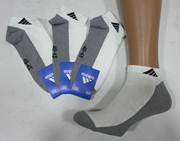 Шкарпетки "Спорт" Гр-810 стрейч чоловічі, р. 40-45 -(спорт /білий верх + сіра підошва) -уп. 12 шт