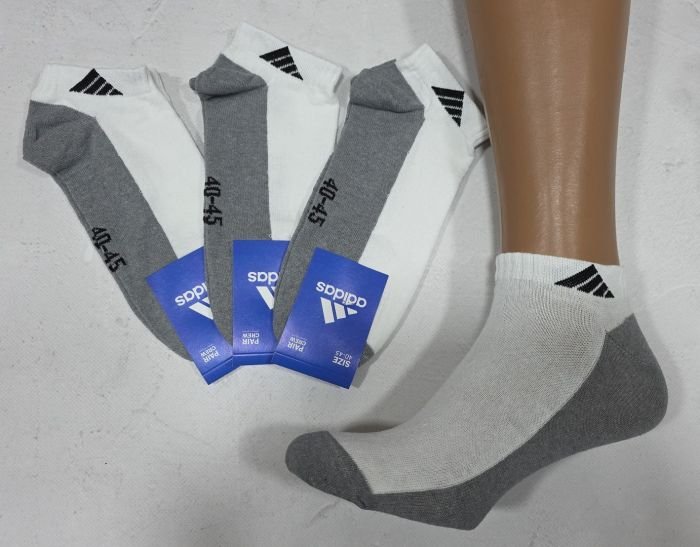 Шкарпетки "Спорт" Гр-810 стрейч чоловічі, р. 40-45 -(спорт /білий верх + сіра підошва) -уп. 12 шт
