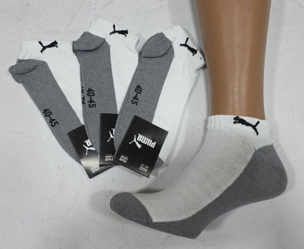 Шкарпетки "Спорт" Гр-811 стрейч чоловічі, р. 40-45 -(спорт /білий верх + сіра підошва) -уп. 12 шт