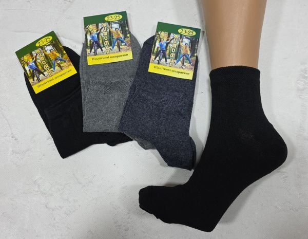 Шкарпетки "Житомир Преміум" 113-01 стрейч підліткові, р. 23-25 -випадкове асорті -(однотонні /середні-класичні -стрейч -підліткові) -уп. 12 шт