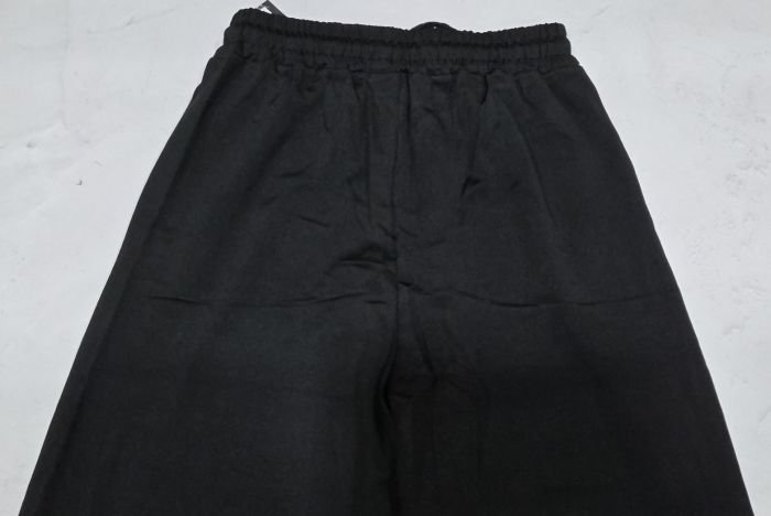 Прогулянкові брючні штани "KENALIN" 9671-2 з широким низом, верх на резинці +з боків лампаси з чорних камінчиків +спереду з боків кишені, р. 2XL/3XL-(46-50), 3XL/4XL-(48-52), 4XL/5XL-(50-54), 5XL/6XL-(52-56) -(чорні) -уп. 1 шт