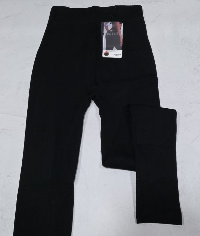 Лосини "ЛАСТІВКА" А-513-2 /48-54 безшовні в рубчик на тонкому хутрі, р. 46-50 -(чорні)