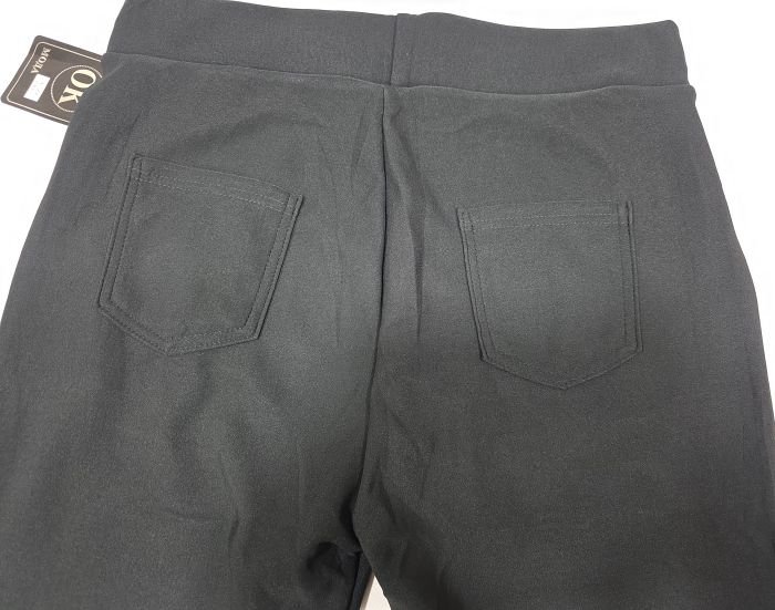 Лосини брючні "Золото" А-733 з боків візерунок з камінчиків +спереду і ззаду кишені, р. 8XL-(50-52), 9XL-(52-54), 10XL-(54-56) -(чорні)