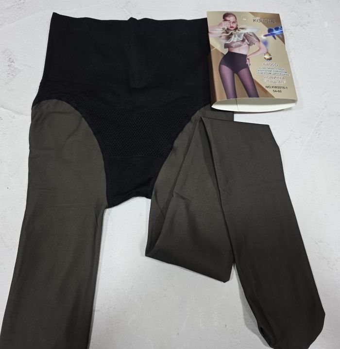 Колготки "Корона" KW-2016-2 -(48-54) з начосом з імітацією капронових та з ефектом голих ніжок +зверху підтримуючі трусики з ефектом push-up -уп. 1 шт