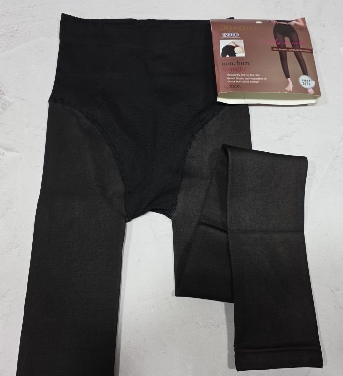 Лосини "Золото" А-9021 на хутрі з ефектом голих ніжок, щільність 1200 den, зверху підтримуючі трусики з ефектом push-up, р. L-3XL -(46-52) -уп. 1 шт