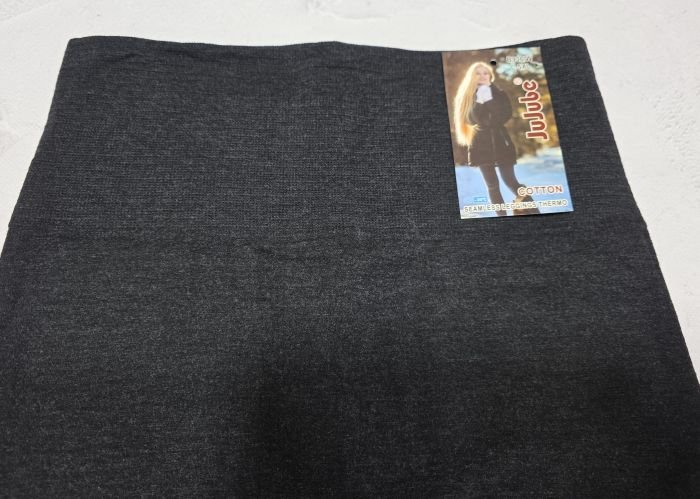 Лосини "JUJUBE" 936-W безшовні з бавовняним верхом на хутрі +широкий пояс, р. L/5xl-(46-50) -(Графітовий меланж)