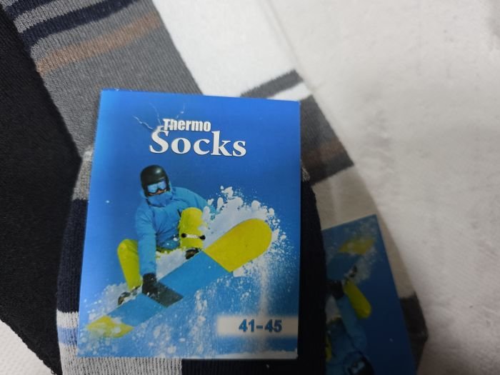 Шкарпетки Житомир "Thermo socks -Красота" 45-80 махрові чоловічі, р. 41-45 -асорті -(Махра-комбіновані з мікс смужками +гумка в рубчик) -уп. 12 шт