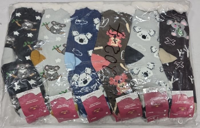 Шкарпетки-валянки "КОРОНА" В-202-7 термо домашні на товстому хутрі з вовною та з гальмами на підошві жіночі,, р. 36-41 -асорті -(Мікс різних коал) -уп 12 шт