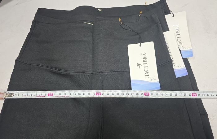 Лосини "Ластівка" А700-1 з еластичної тканини на світлому хутрі +з широким поясом з ефектом утяжки, р. 2XL-(48-50), 3XL-(50-52), 4XL-(52-54) -(чорні)