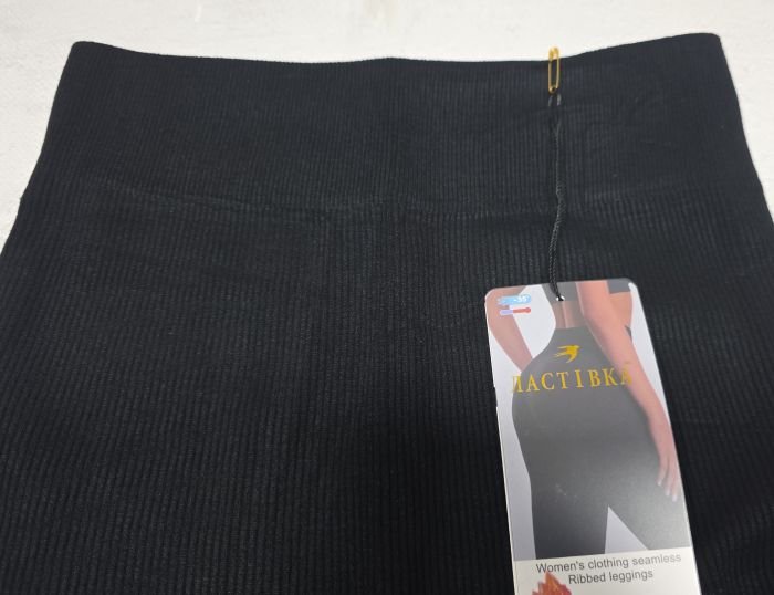 Лосини "ЛАСТІВКА" А-516-3 /54-60 безшовні в рубчик на щільному хутрі, р. 50-54 -(чорні)