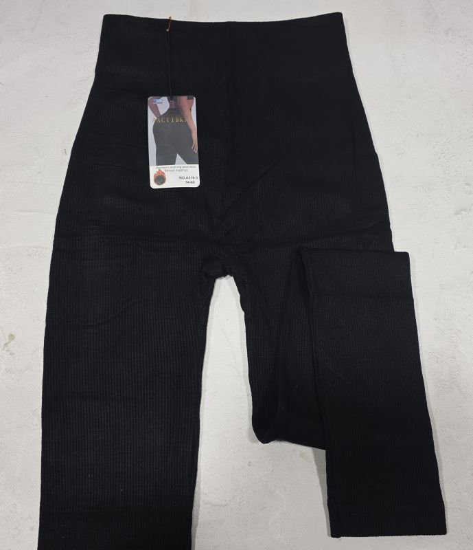 Лосини "ЛАСТІВКА" А-516-3 /54-60 безшовні в рубчик на щільному хутрі, р. 50-54 -(чорні)