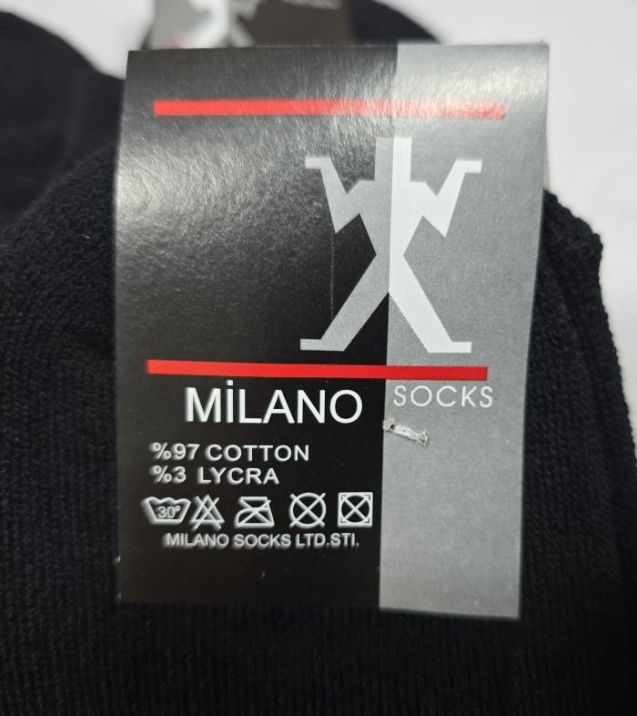 Шкарпетки Житомир "Преміум-MILANO" 3001-30 махрові чоловічі, р. 40-45 -(Махра -чорні /однотонні) -уп. 12 шт