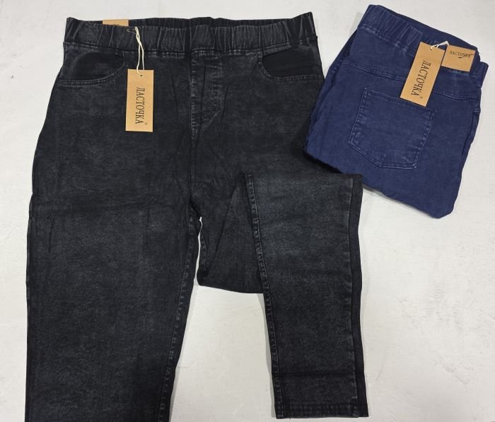 Джегінси "ЛАСТОЧКА" 658-1 джинси-стрейч на байці р. 5XL-(54-56), 6XL-(56-58) -уп. 1 шт