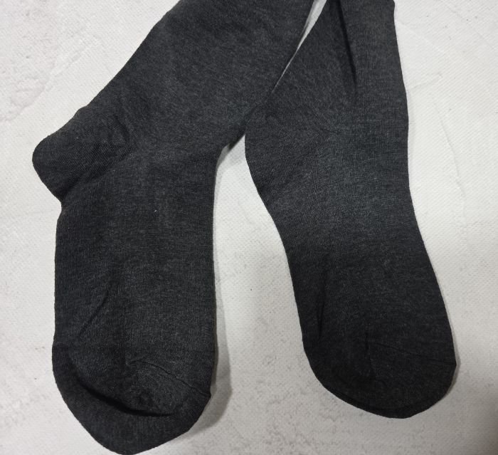 Колготки "Ластівка" А-30-3-(54-60-Чорні) кашемірові з хутряним напиленням +з формою п'яти, позаду 2 шви